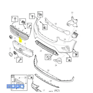 Grill atrapa zderzaka przedniego XC40 EX40 Volvo Najlepsza cena