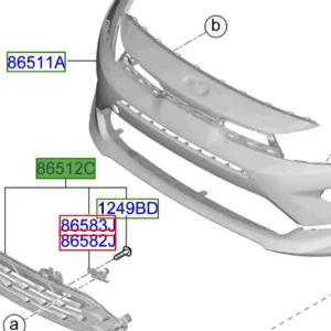Grill kratka dolna zderzaka przedniego Kia Rio 20-25 Wyjątkowa oferta