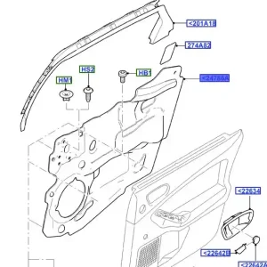 Folia wewnętrzna drzwi lewy przód mondeo MK4 FORD - wyprzedaż Niska cena