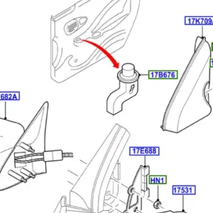 Gałka regulowania lusterka FOrd Fiesta Puma 97 01 - wyprzedaż Oferta czasowa