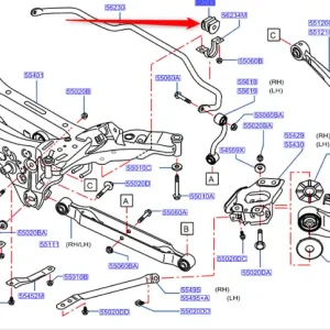 Tylko dziś Guma stabilizatora tył NISSAN