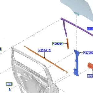 Dodaj do koszyka Guma uszczelka szyby drzwi lewy tyłford 2015