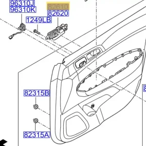 Klamka drzwi wewnętrzna lewa przód KIA Sportage (2015-2022) - wyprzedaż Nie przegap