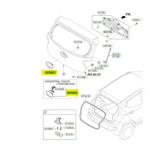 Klamka klapy bagażnika Hyundai I10 - wyprzedaż Premium