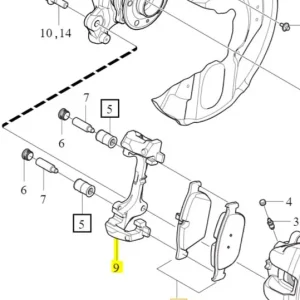 Ostatnie sztuki Jarzmo hamulca lewy przód XC90 S60 V60 S90 S90L Volvo