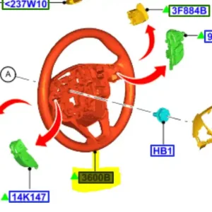 Kierownica Ford Mondeo MK5 - wyprzedaż Niska cena