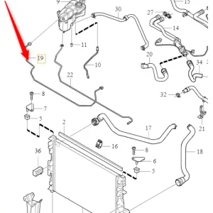 Przewód zasilający zbiornika wyrównawczego Volvo S60 V60 V70 S80 Popularny