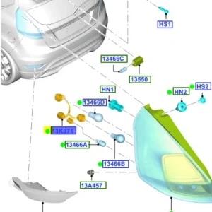 Przewód żarówki lampy tylnej Ford Fiesta 2013-2019 - wyprzedaż Szybka wysyłka
