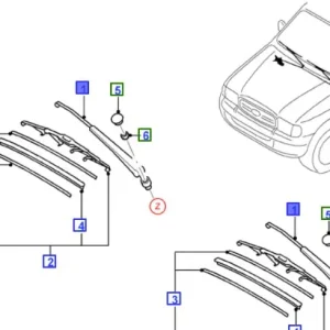 Darmowy zwrot Ramie wycieraczki szyby czołowej pasażera ranger