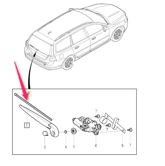 Super okazja Ramie wycieraczki szyby tylnej Volvo