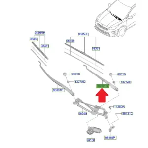 Wyprzedaż Ramię wycieraczki kierowcy