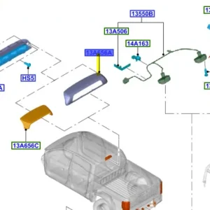 Popularny Ramka 3 światła stop Ford Ranger TKE 2011 - wyprzedaż