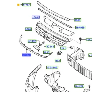 Ramka dolna grilla cmax 20072011 FORD - wyprzedaż Okazja