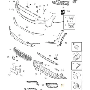Ramka halogenu prawa Volvo V90 Łatwy zwrot