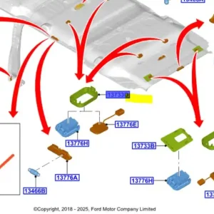 Ramka lampki podsufitki Ford Transit Custom 2012 - wyprzedaż Oferta limitowana