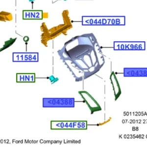 Kup teraz Ramka prawa konsoli środkowej focus MK3 FORD - wyprzedaż