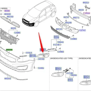 Ramka reflektora p-mgielnego lewego przód 2015 2018 Szybka dostawa