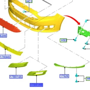 Okazja Ramka reflektora p-mgielnego prawego Ford Cmax 15-19