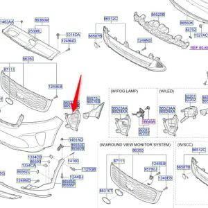 Dodaj do koszyka Ramka reflektora przeciwmgielnego lewego Kia Sorento 17-20