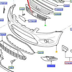 Ostatnia szansa Ramka reflektora przeciwmgielnego prawego przedniego FOrd FOcus MK2 - wyprzedaż