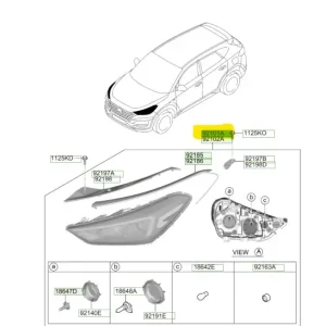 Reflektor lewa strona Hyundai Tucson (2018) - wyprzedaż Sprawdź teraz