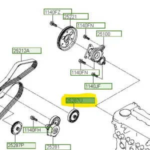 Bestseller Rolka paska osprzętu Hyundai