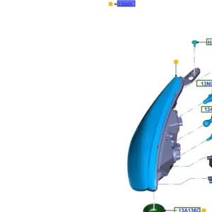 Reflektor przedni lewy B-MAX 20122017 FORD Łatwy zwrot