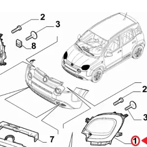 Reflektor przedni lewy Fiat Wysoka jakość