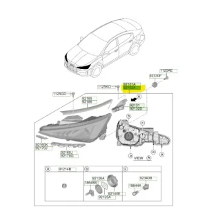 Szybka dostawa Reflektor przedni prawa strona Hyundai Elantra (2019) - wyprzedaż