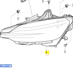 Tani Reflektor przedni prawy Volvo S60 V60