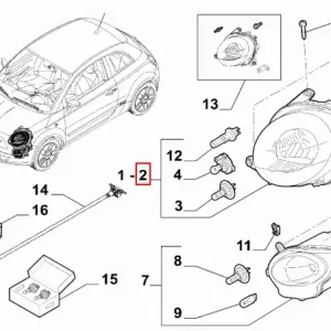 Szybka wysyłka Reflektor przedni strona lewa Fiat 500 - wyprzedaż