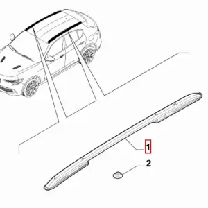 Reling dachowy strona lewa czarny połysk Alfa Romeo Stelvio - wyprzedaż Wybór klientów
