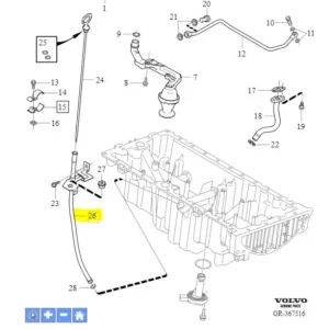 Bezpieczna płatność Rura bagnetu olejowego S40 C70 C30 S80 XC70 XC60 V50
