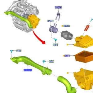 Oferta czasowa Rura filtra powietrza Ford Transit Courier 2014 - wyprzedaż