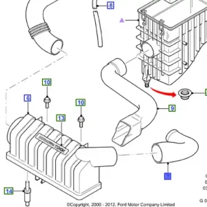 Rura filtra powietrza transit 20002006 FORD - wyprzedaż Ostatnie sztuki