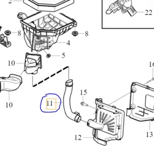 Rura przewód filtra powietrza Rabat