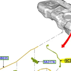 Najlepsza cena Rura przewód paliwowy zbiornika Ford EcoSPort 2017-2023 - wyprzedaż