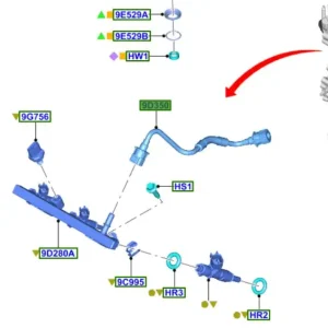 Rura przewód wtryskowy paliwa FOrd Kuga 2020 Puma - wyprzedaż Dostępne od ręki