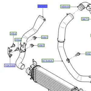 Kup online Rura wąż przewód intercoolera fiesta / fusion 20012012 FORD - wyprzedaż
