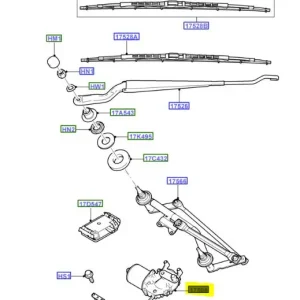Kup online Silnik wycieraczek szyby czołowej fiesta 2001 2012 FORD - wyprzedaż