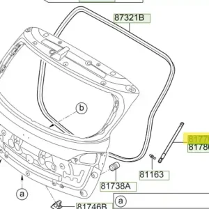 Siłownik klapy bagażnika lewa strona Hyundai I30 - wyprzedaż Bezpieczne zakupy