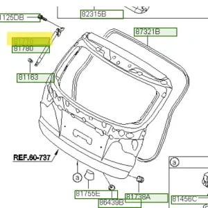 Hit sprzedaży Siłownik klapy bagażnika lewa strona Hyundai IX35 / Tucson - wyprzedaż