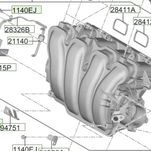 Taniej Siłownik kolektora dolotowego Hyundai Santa Fe - wyprzedaż