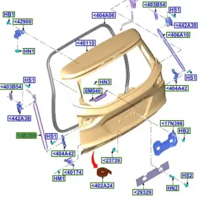 Wyprzedaż Siłownik lewy pokrywy bagażnika 20122020