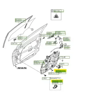 Łatwy zwrot Silnik podnośnika szyby drzwi Hyundai I40 - wyprzedaż