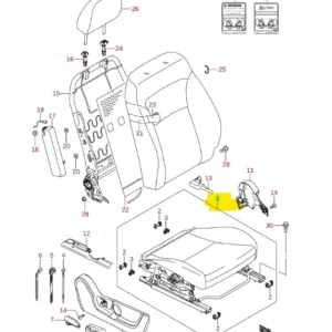 Ekspresowa dostawa Siedzisko fotela prawe Suzuki SX4 / S-CROSS - wyprzedaż