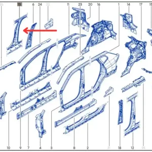 Słupek prawy środkowy (B) DACIA DUSTER III Wyjątkowa oferta