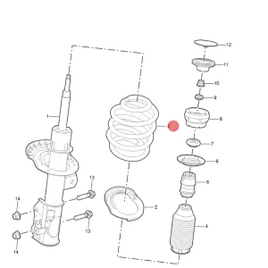 Oferta limitowana Sprężyna amortyzatora przód mg 3