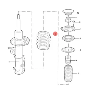 Nowy Sprężyna amortyzatora przód mg hs (gen1)