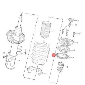 Sprężyna amortyzatora przód mg hs 2024 Wyprzedaż
